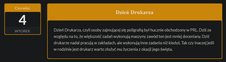 Informacje na temat dnia drukarza